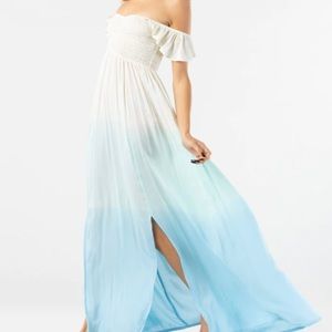NWT NBW Tiare Hawaii Hollie Maxi Dress in Blue